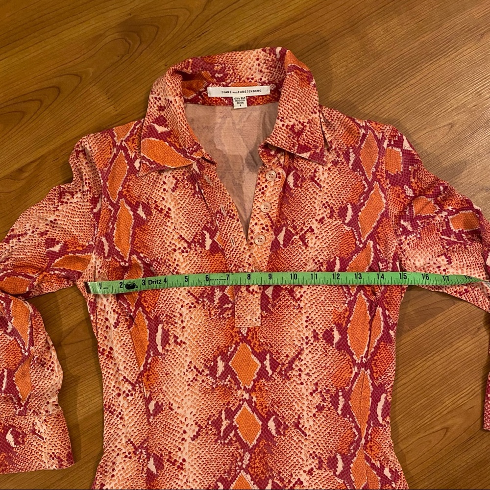 Diane Von Furstenberg silk python snake print silk jersey dress size 6 - Picture 8 of 10